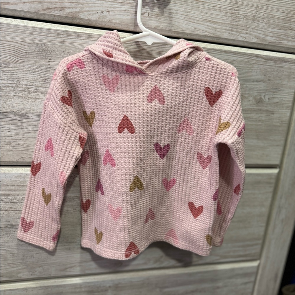 Pink and Multicolor Heart Kids Hoodie